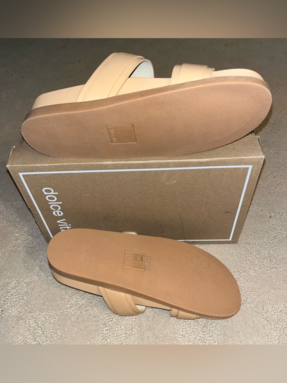 Dolce Vita Soya Platform Sandals Light Tan Leather Women’s Size 8.5 - Picture 11 of 16